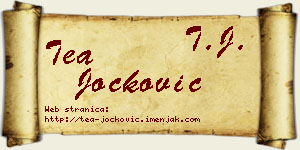 Tea Jocković vizit kartica